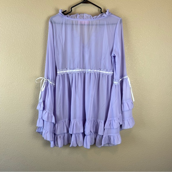 dolls kill sugar thrillz real divinity mini dress light purple - Picture 6 of 15